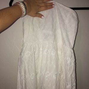 Lace strapless dress